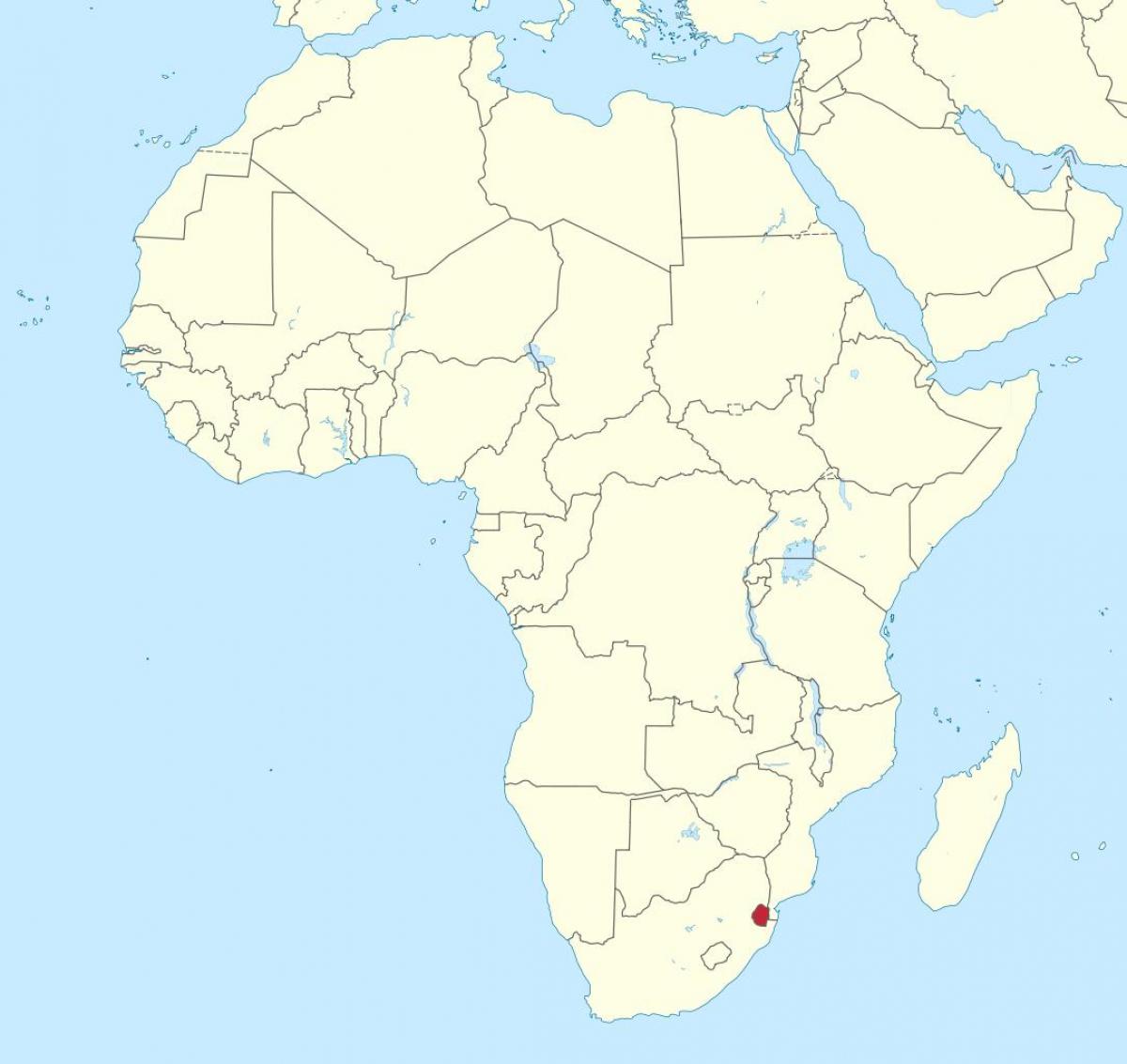 Karta Svazi Afrika